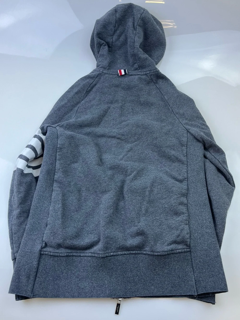 Thom Browne Grey Zip-up Hoodie 257-9